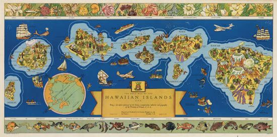 Map of the Hawaiian Islands