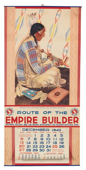 Route of the Empire Builder, Indian woman painting