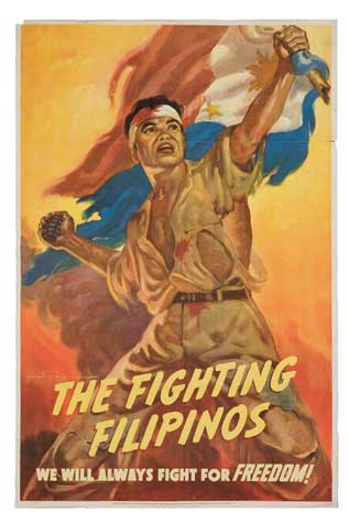The Fighting Filipinos, soldier and flag