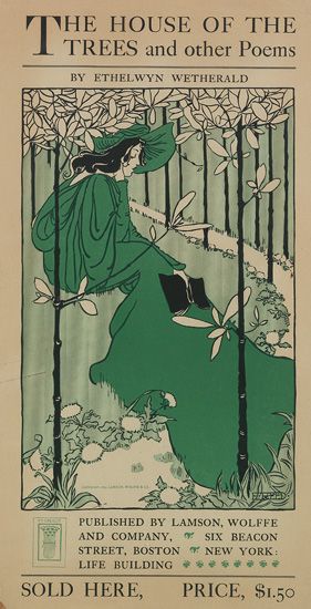The House of the Trees and Other Poems, long poster, woman in green dress
