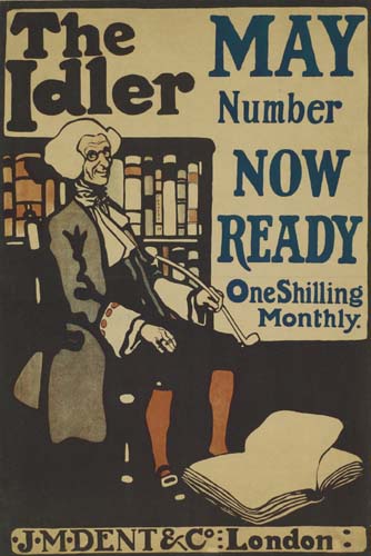 The Idler May Number Now Ready, old man smoking pipe