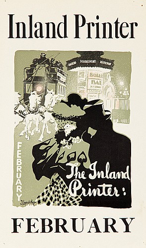 Inland Printer, February, woman in green, man in black