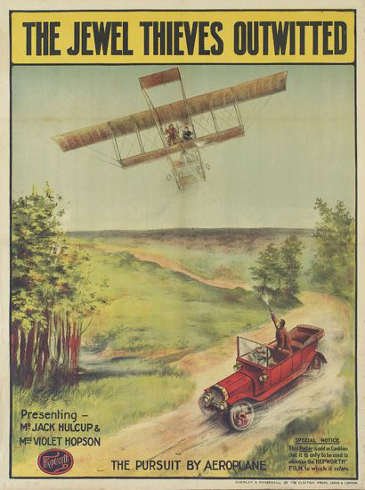 The Jewel Thieves Outwitted, plane, red car