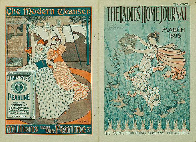 The Modern Cleanser, Ladies Home Journal, two title posters