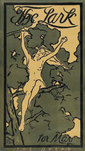 The Lark for May The Oread, nude woman in a tree