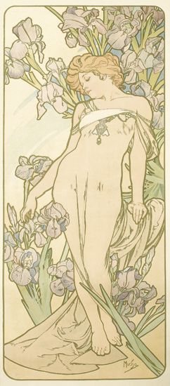 Long poster, nude woman