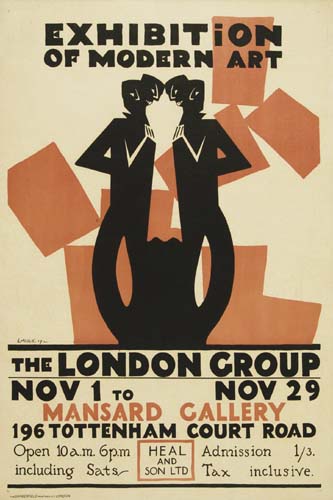Exhibition of Modern Art, women in black, The London Group