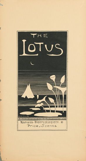 The Lotus, Kansas-Intercollegiate, black and white poster