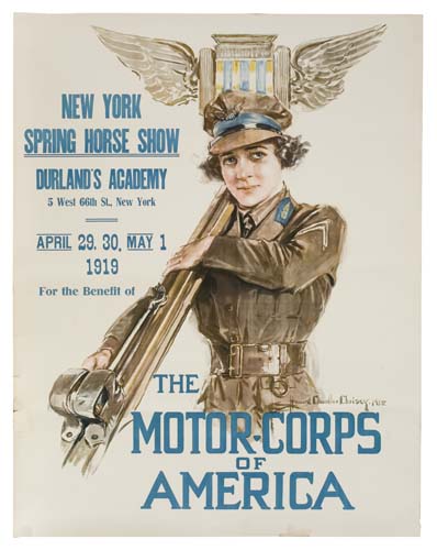 The Motor Corps of America, New York Spring Horse Show, soldier