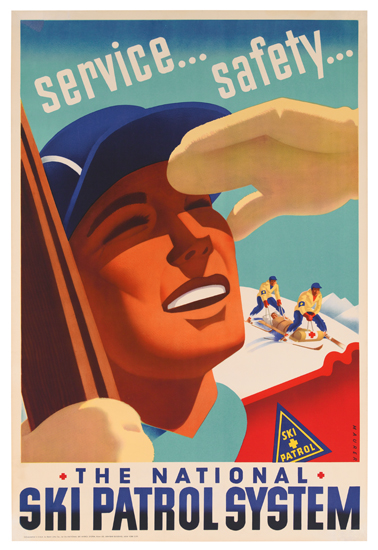 The National Ski Patrol System, skier in red