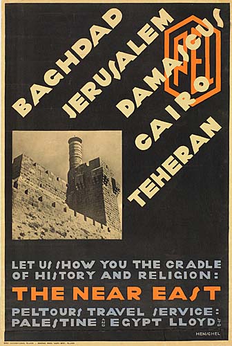 The Near East, black poster, Baghdad photograph