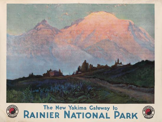 Northern Pacific Railroad, Rainier National Park, mountain