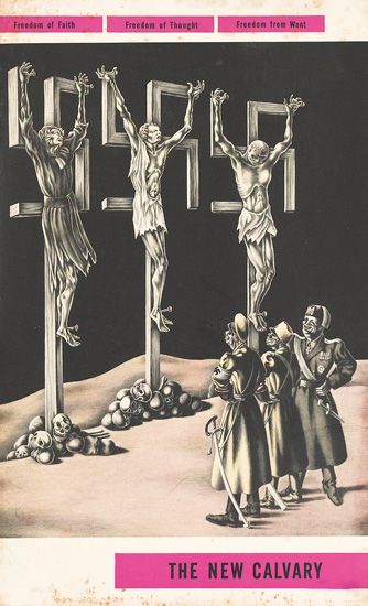 The New Calvary, swastikas