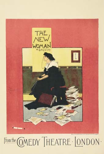 From the Comedy Theatre London, The New Woman, red poster