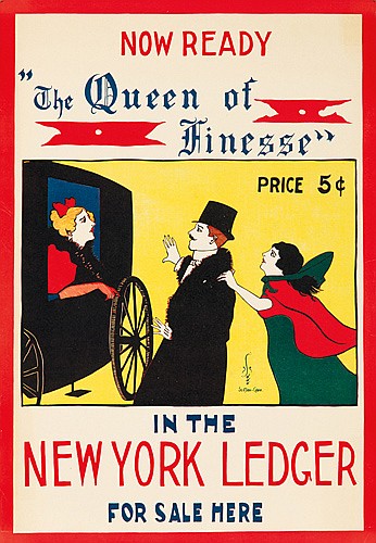 The Queen of Finesse, In the New York Ledger, woman in carriage