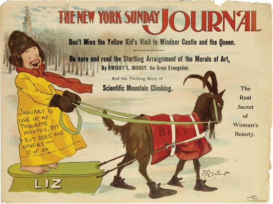 The New York Sunday Journal, child in yellow