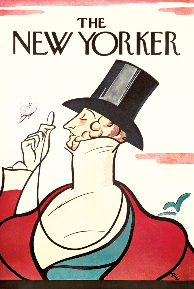 The New Yorker, man in red coat