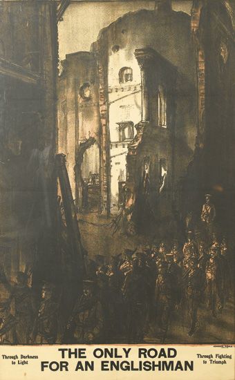 The Only Road for an Englishman, crowded alleyway