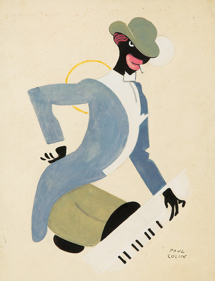 Man plays piano in blue jacket