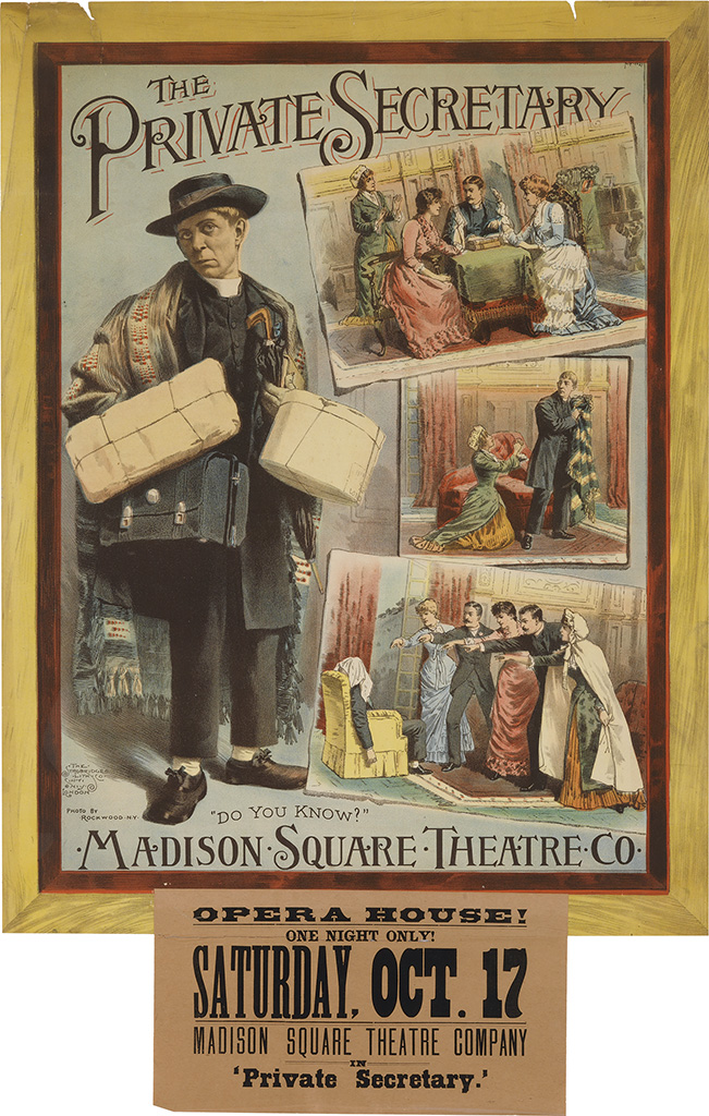 The Private Secretary Opera House, man carries baskets