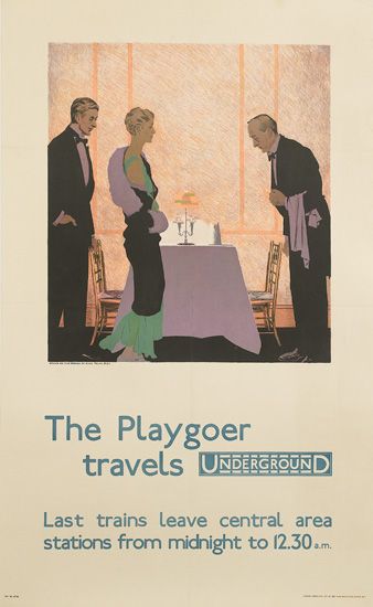 The Playgoer Travels Underground, formal dining area