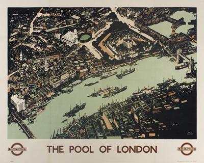 The Pool of London, aerial view