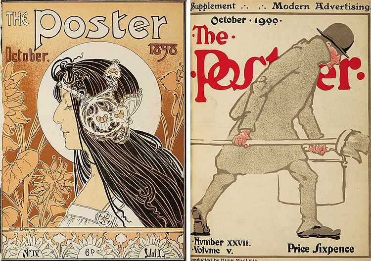 The Poster October, 1898, 1900, two posters