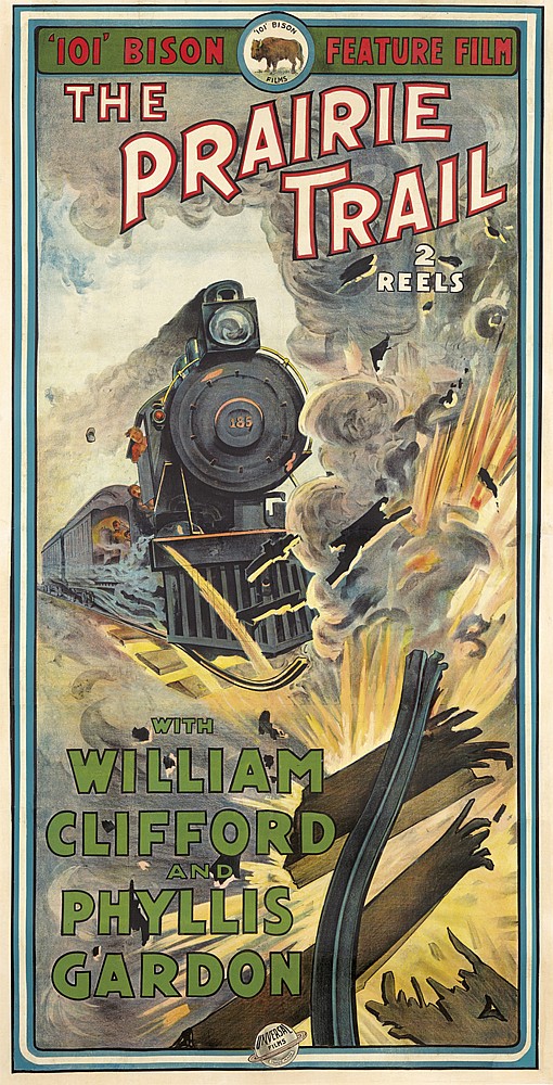 The Prairie Trail, 2 Reels, black train