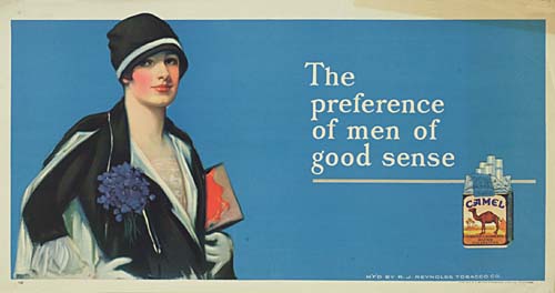 The Preference of Men of Good Sense, blue poster, cigarettes