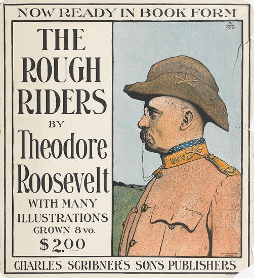 The Rough Riders by Theodore Roosevelt, man in brown coat