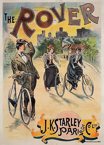 The Rover J.K. Starley and Co Ltd Paris, women bicycling