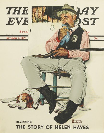 The Saturday Evening Post, The Story of Helen Hayes, man with dog