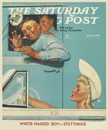The Saturday Evening Post, blue truck, White Haired Boy
