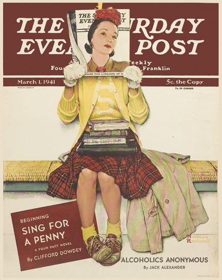 The Saturday Evening Post, Sing for A Penny, woman in yellow