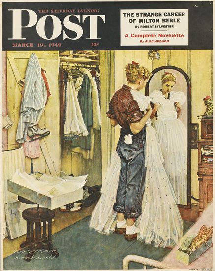 The Saturday Evening Post, The Strange Career of Milton Berle, woman in white dress