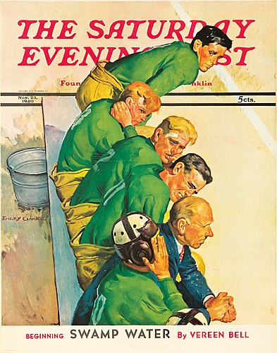 The Saturday Evening Post, men in green