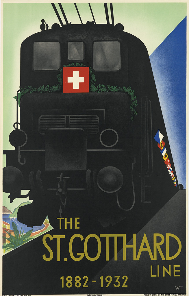 The St. Gotthard, black train