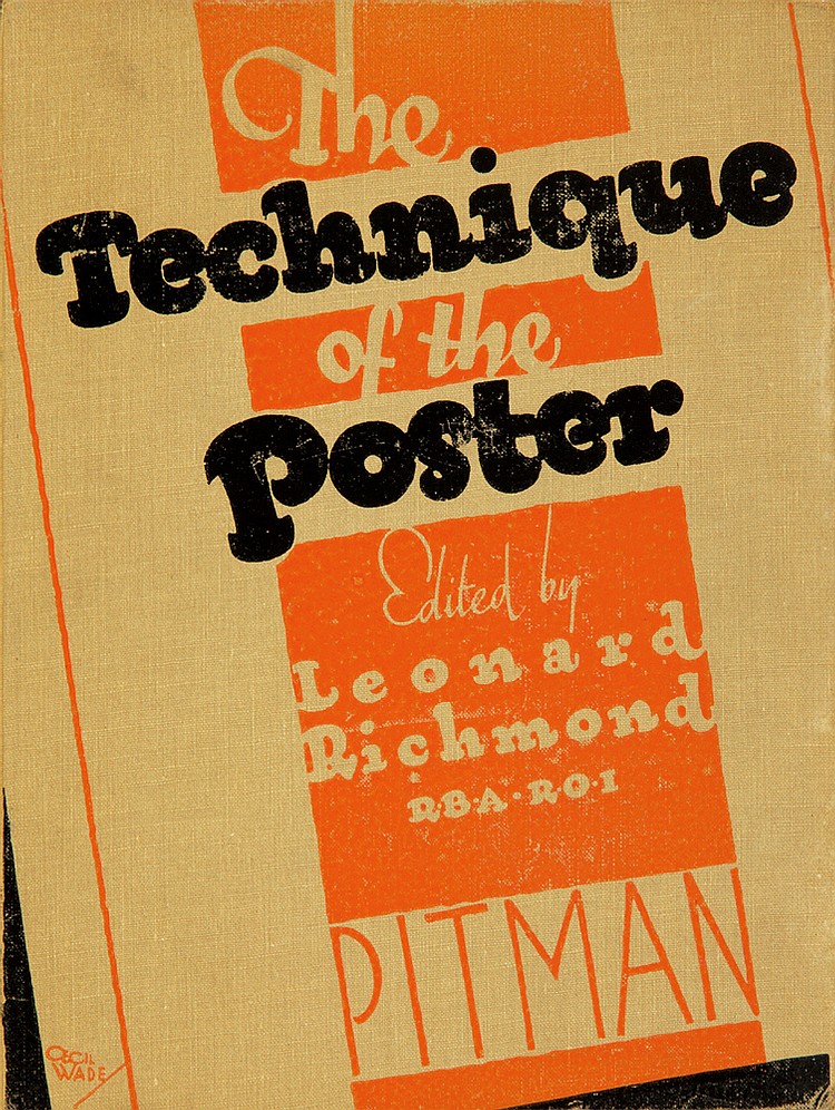The Technique of the Poster, orange and black poster