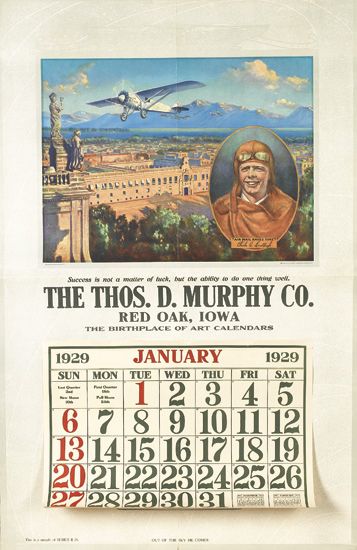 The Thos. D. Murphy Co, pilots, January calendar
