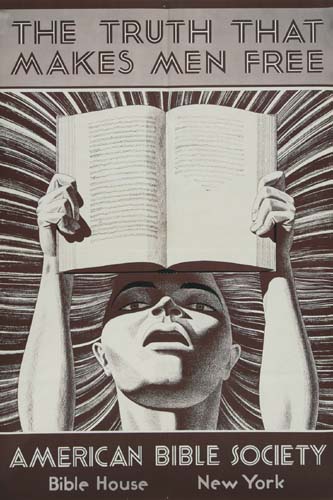 The Truth That Makes Men Free, boy with book, American Bible Society