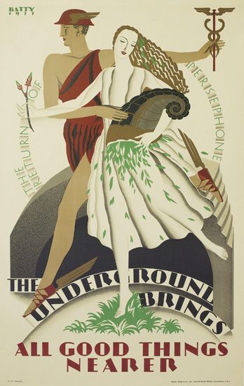 The Underground Brings All Good Things Nearer, man in red, woman in white