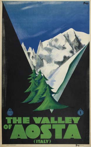 The Valley of Aosta, snowy mountain