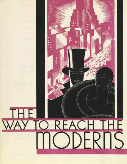 The Way to Reach the Moderns, pink poster, shadow of a couple