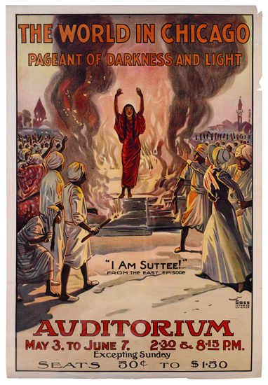 The World in Chicago Pageant of Darkness and Light, woman in red