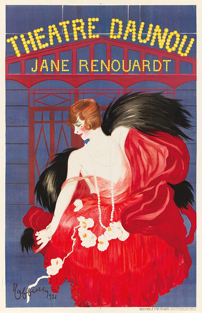 Theatre Daunoli Jane Renouardt, woman in red