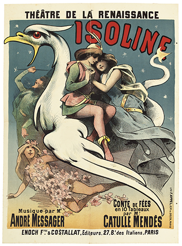 Theatre de la Renaissance Isoline, white swan, women ride