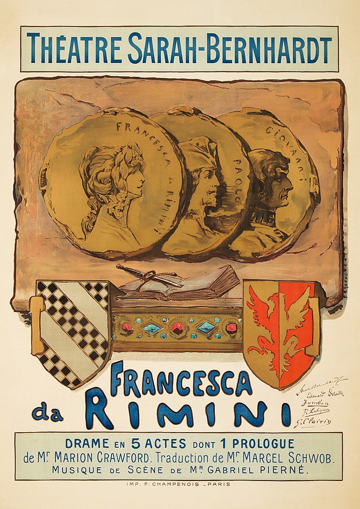 Theatre Sarah-Bernhardt Francesca da Rimini, coins