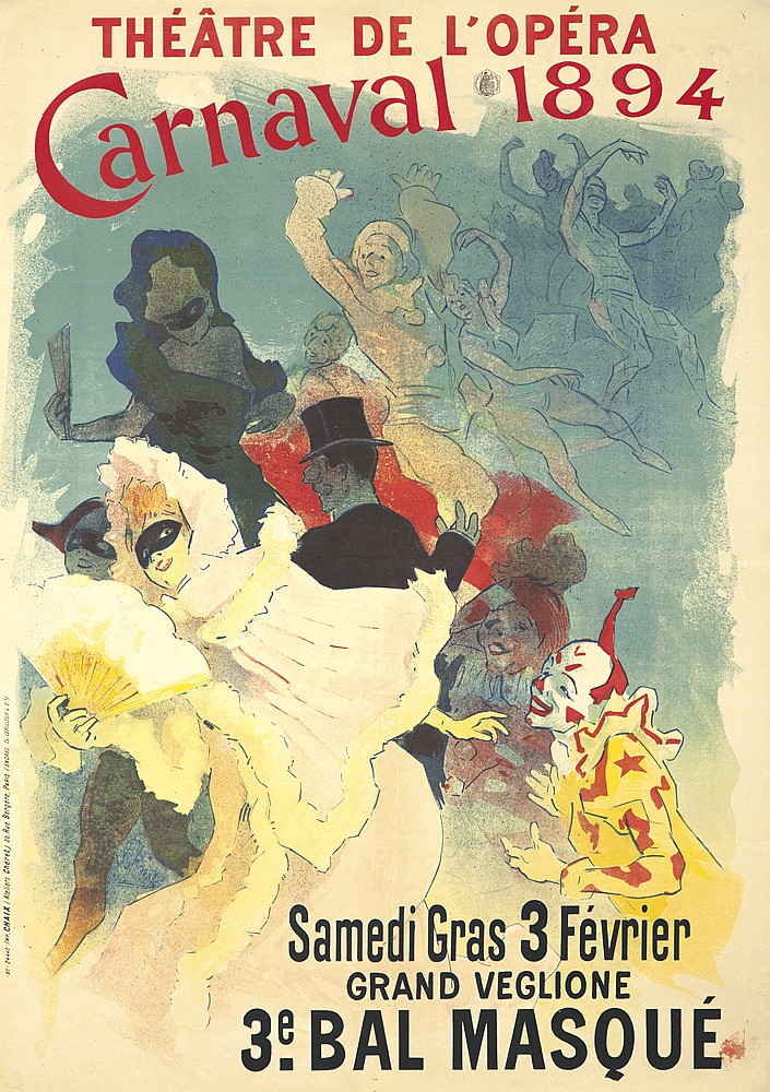 Theatre de L’Opera Carnaval 1894, 3e Bal Masque, woman in white