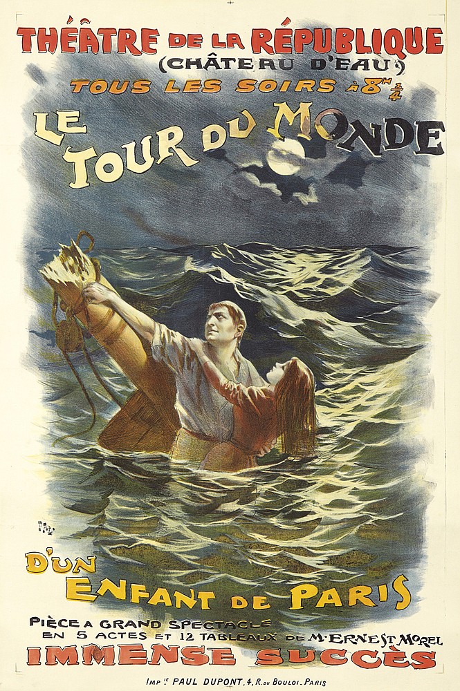 Theatre de la Republique Le Tour du Monde, man saves woman
