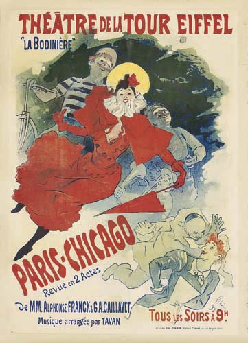 Theatre de la Tour Eiffel, woman in red dress, Propos en L’Air